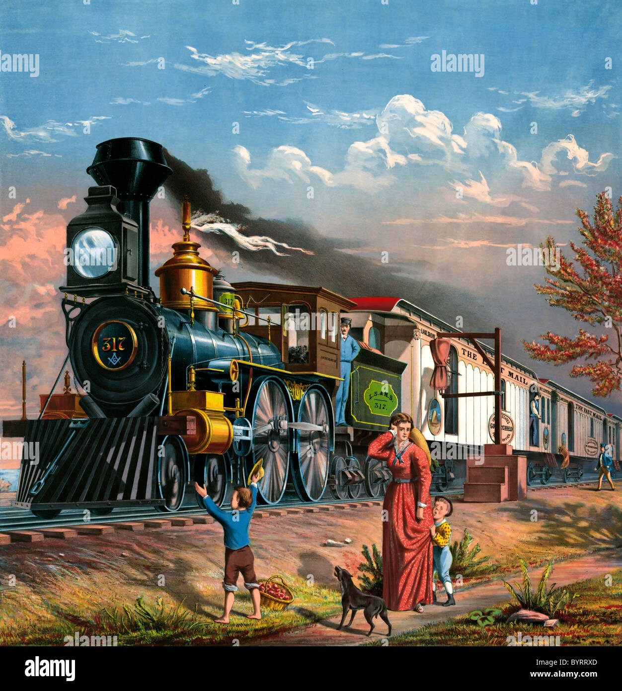 Trains in 1870s hi-res stock photography and images - Alamy