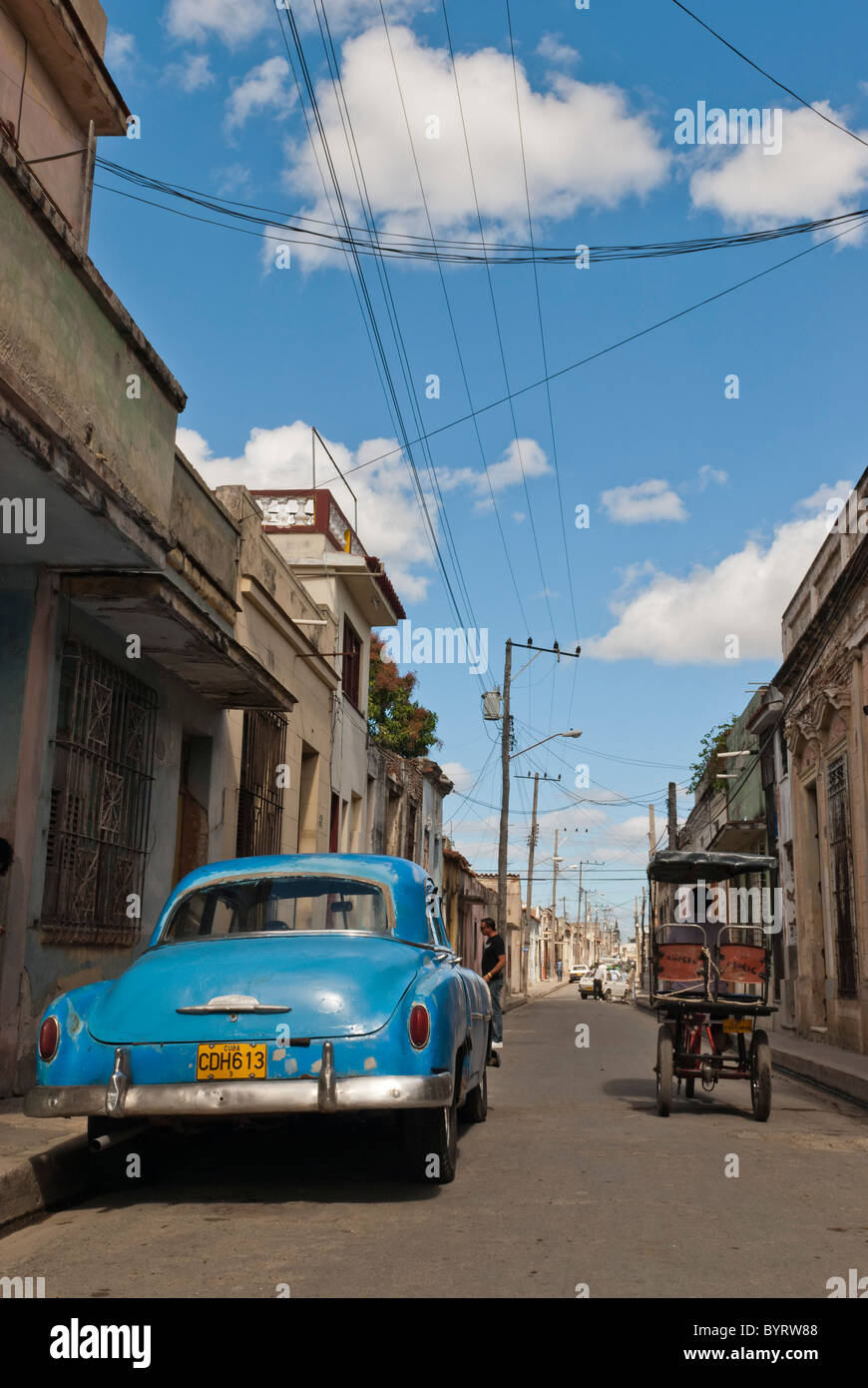 Old car on the streets of Camaguey, Cuba Stock Photo Alamy