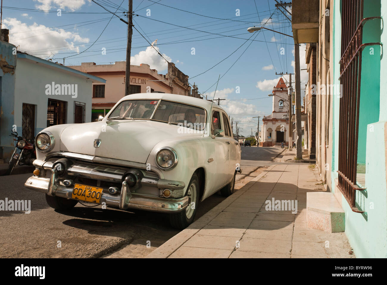 Old car on the streets of Camaguey, Cuba Stock Photo - Alamy