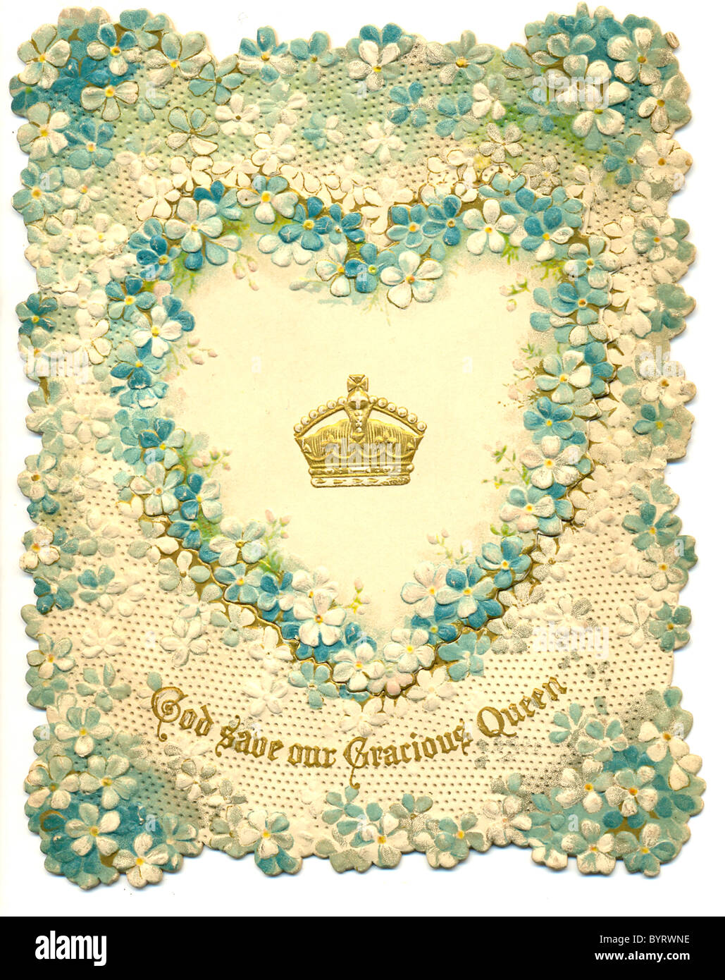 greeting card for Queen Victoria's Diamond Jubilee Stock Photo
