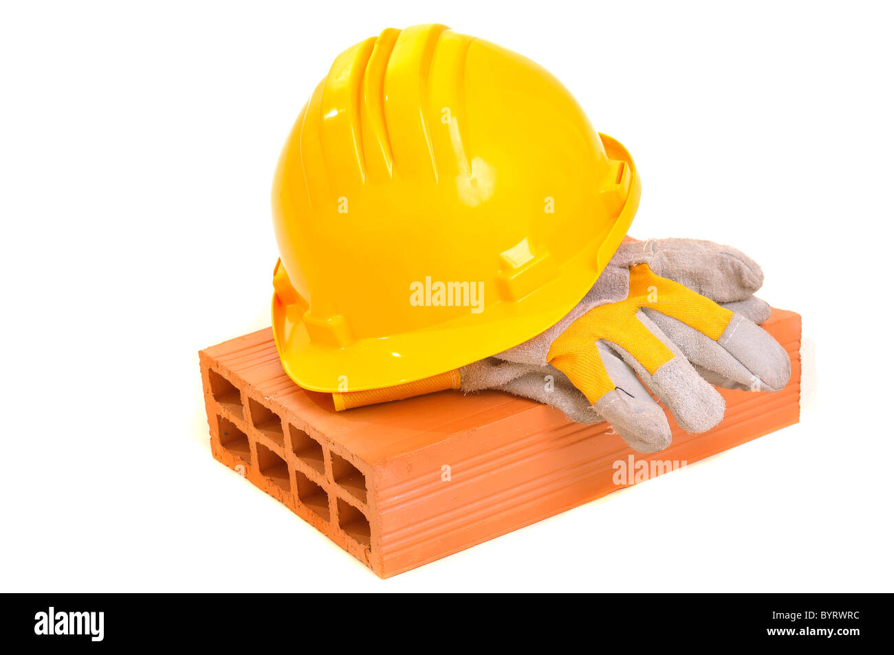 Construction gear isolated in white Stock Photo