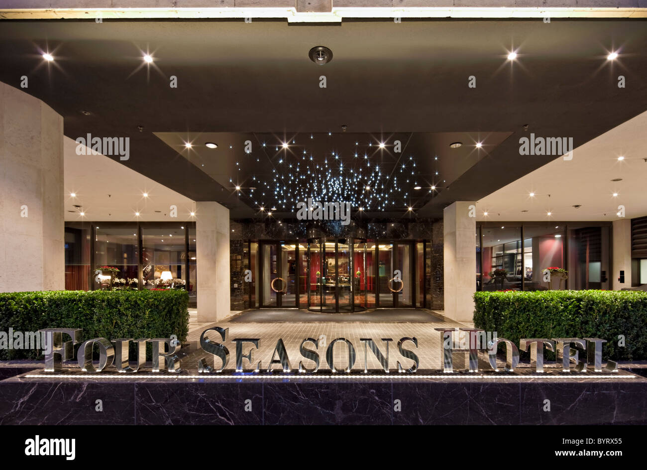 The Four Seasons Hotel, London at Park Lane. Re-opened in 2011. Stock Photo