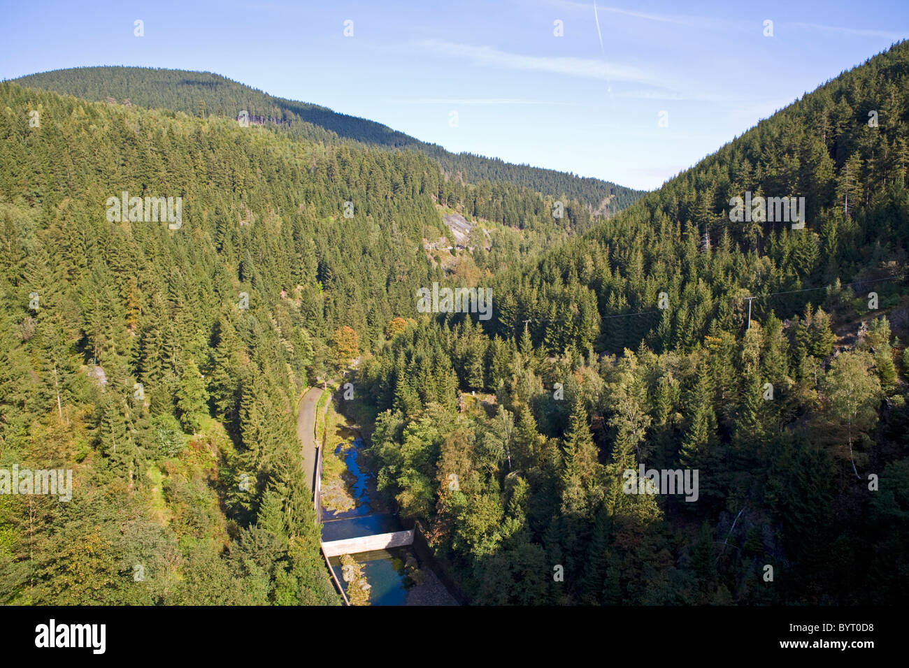 View of the Oker valley Stock Photo