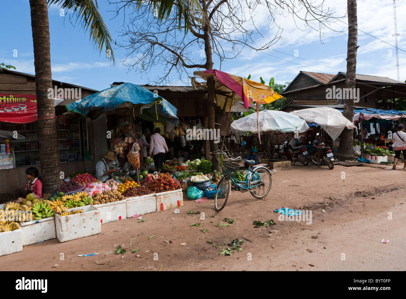 Countryside market near Siem Reap. Cambodia. Asia Stock Photo