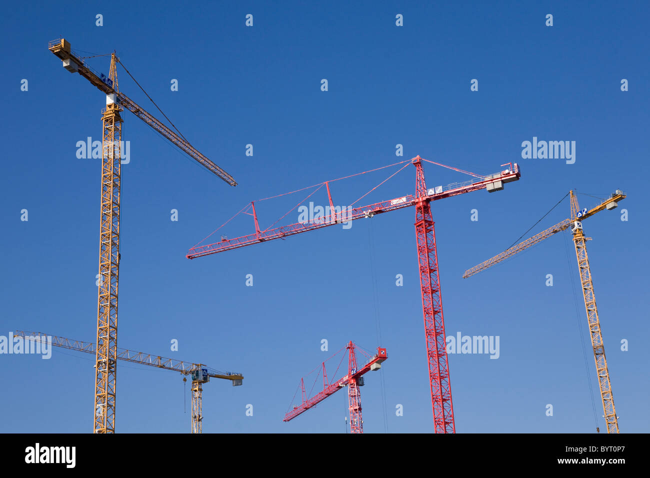 Building cranes Stock Photo