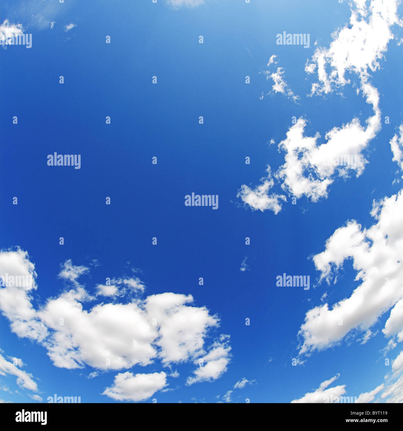 clean blue sky background with white clouds Stock Photo - Alamy