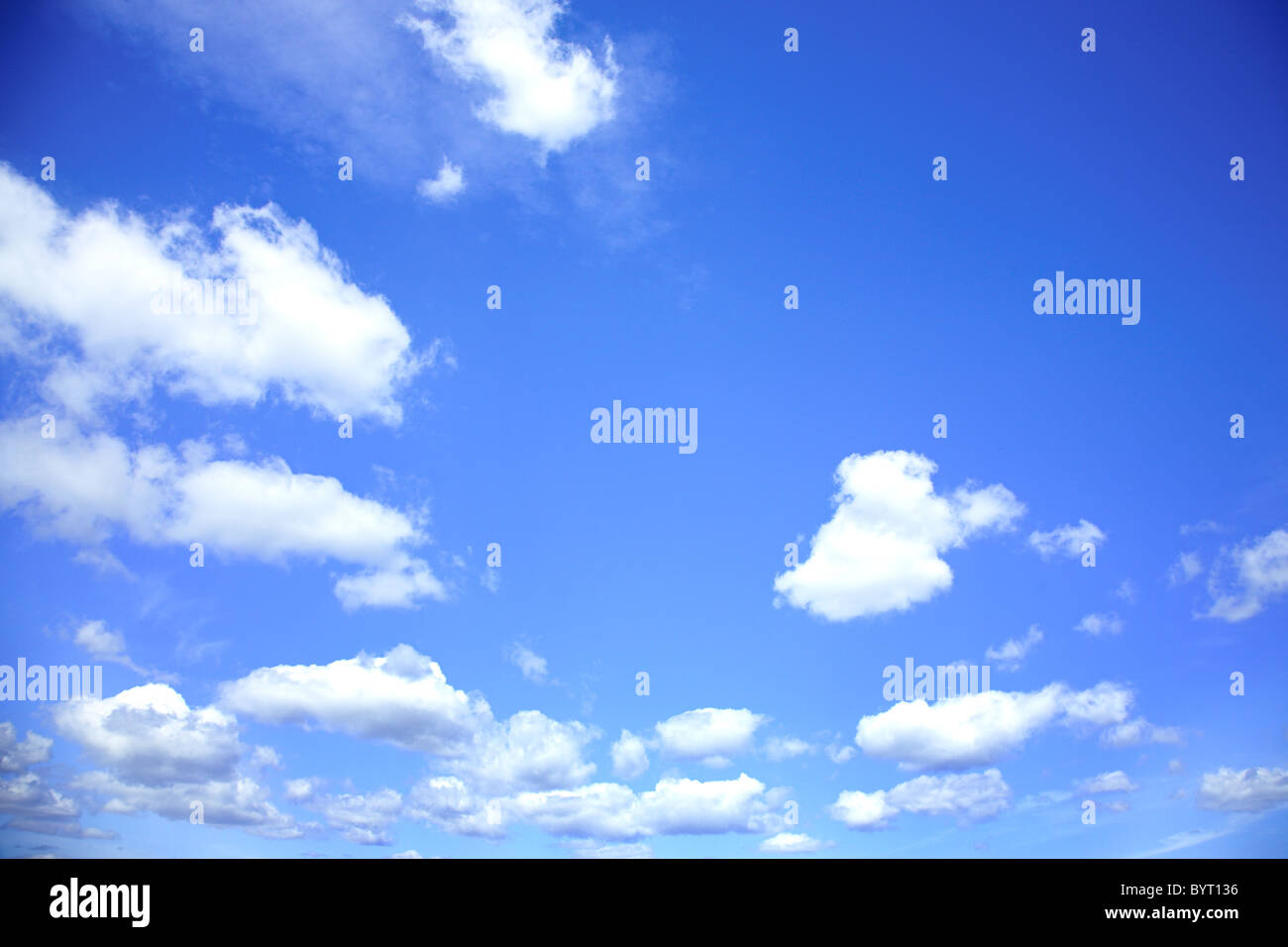 clean blue sky background with white clouds Stock Photo - Alamy