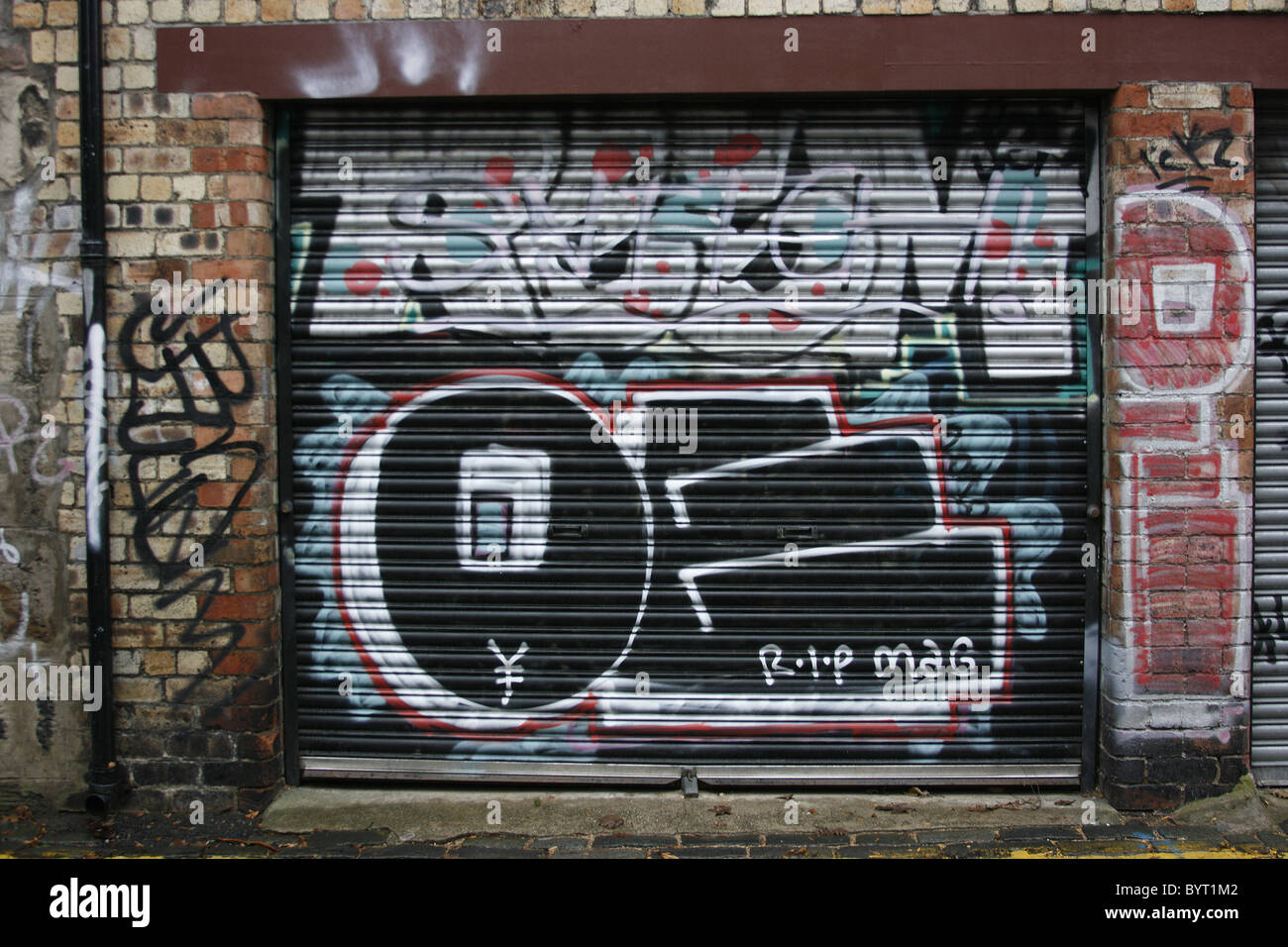 Garage Door Graffiti Stock Photos Garage Door Graffiti Stock