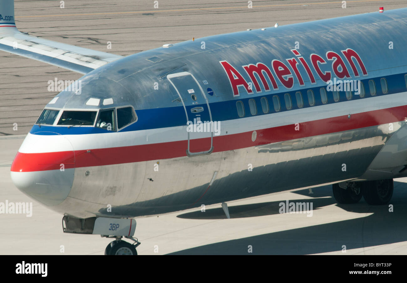 American Airlines Boeing 737-800 at McCarran International Airport, Las Vegas, Nevada, USA Stock Photo