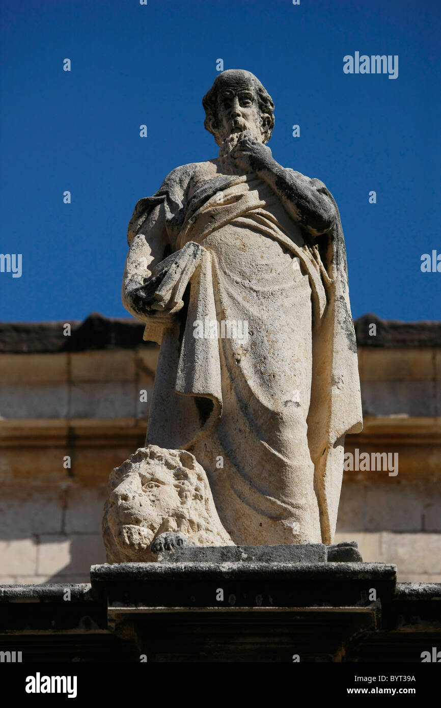 Sculpture, Dalmatian coast, Dubrovnik, historic center, Croatia Stock Photo