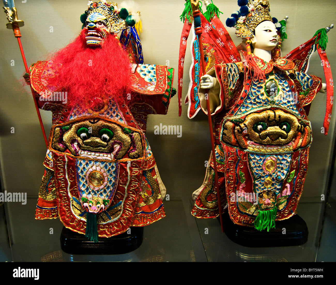 Traditional hand puppets in Quanzhou, China. Stock Photo