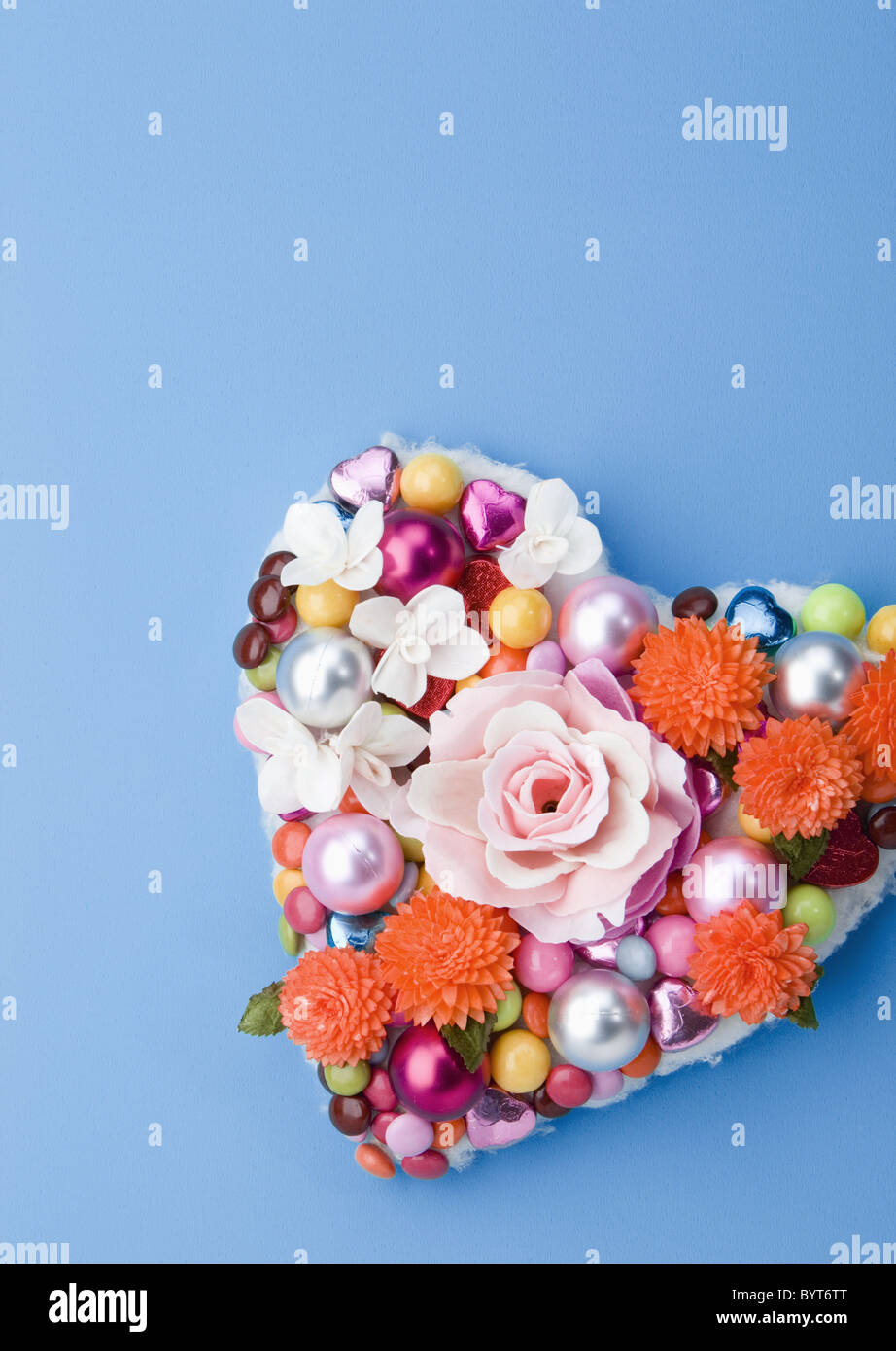 Heartshaped flower arrangement Stock Photo Alamy