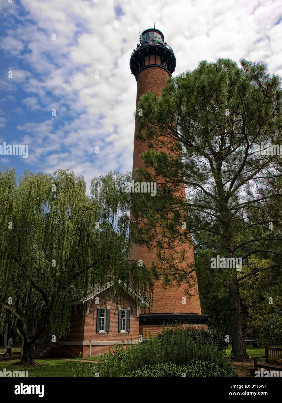 Currituck Beach Lighthouse on the Outer Banks of North Carolina Stock