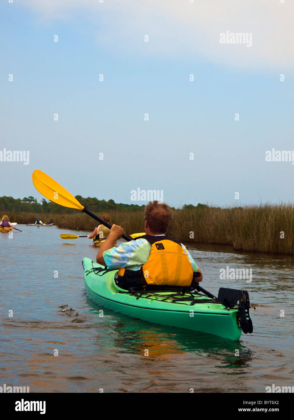 Kayaking on Roanoke Island North Carolina Stock Photo Alamy