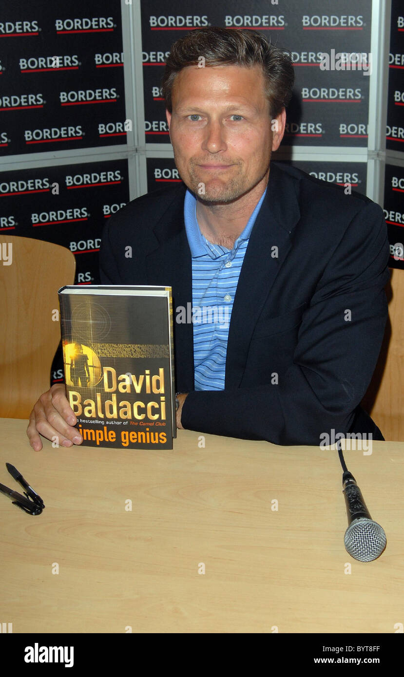 David Baldacci signs copies of his new book 'Simple Genius' at Borders