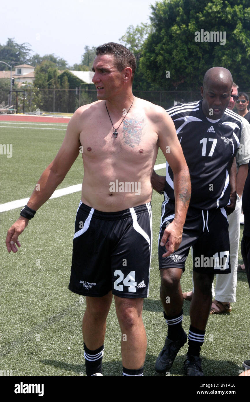 Vinnie Jones 'Soccer For Survivors' celebrity soccer match presented by the Hollywood United Football Club at Beverly Hills Stock Photo