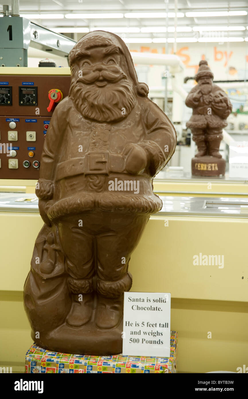 A giant 500 lb. Santa Claus in the Cerreta factory at the Glendale