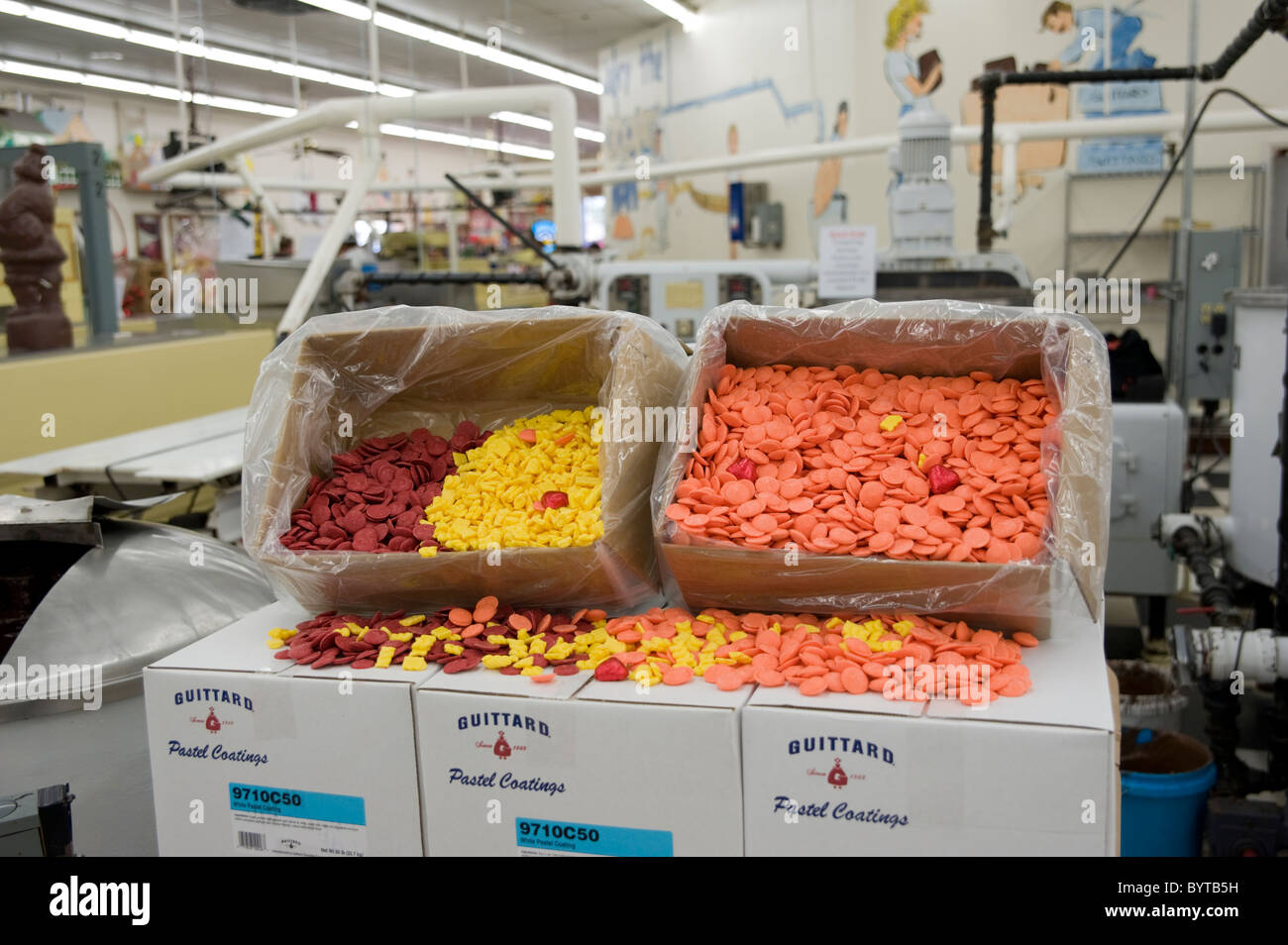 Raw ingredients used to make candy in the Cerreta factory at the