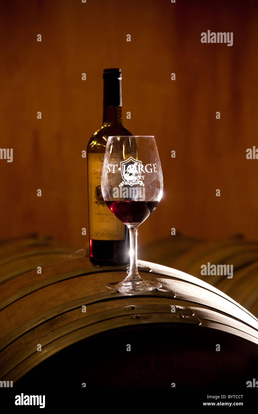 Tasting sample at St Jorge winery Lodi California Stock Photo