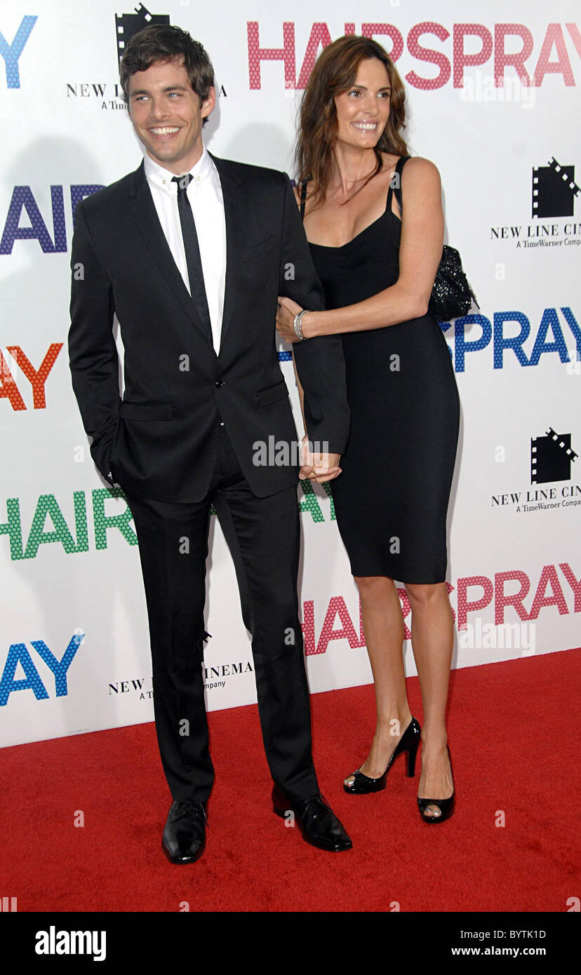 James Marsden and wife wife Lisa Linde New York premiere of 'Hairspray