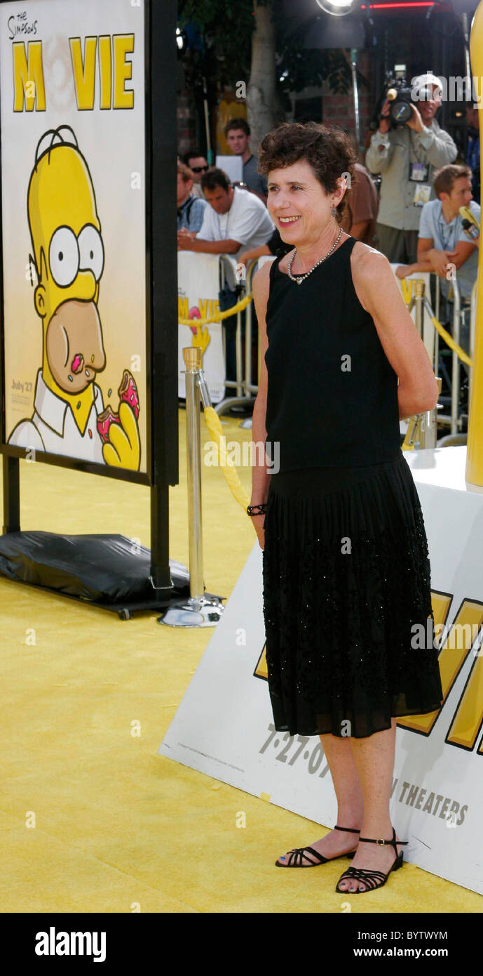 Julie Kavner - voice of Marge Simpson 'The Simpsons Movie' premiere at the Mann Village Theater - Arrivals Westwood, Stock Photo
