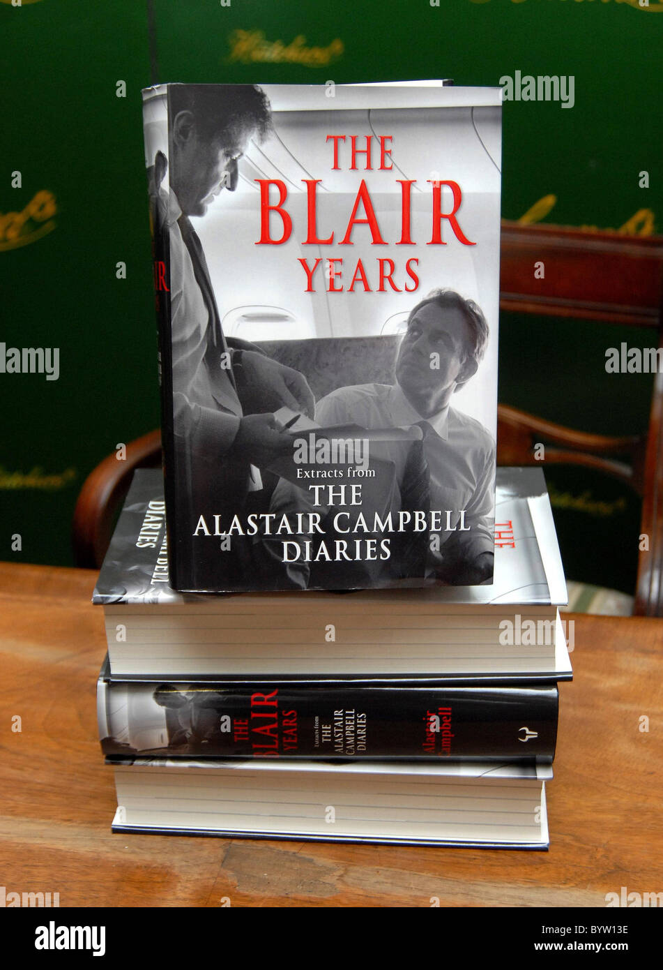 Alastair Campbell signing copies of his latest book 'The Alastair
