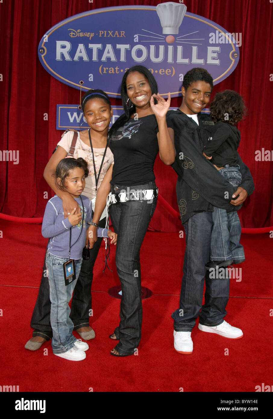 Shar Jackson and family 'Ratatouille' World Premiere at the Kodak