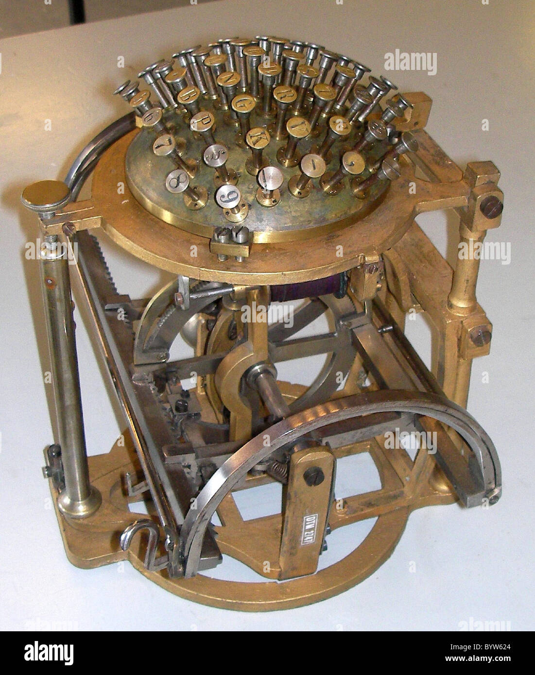 Writing Ball Rasmus Malling-Hansen (1835 - 1890) created this "writing ball",  the world's first commercially produced Stock Photo - Alamy