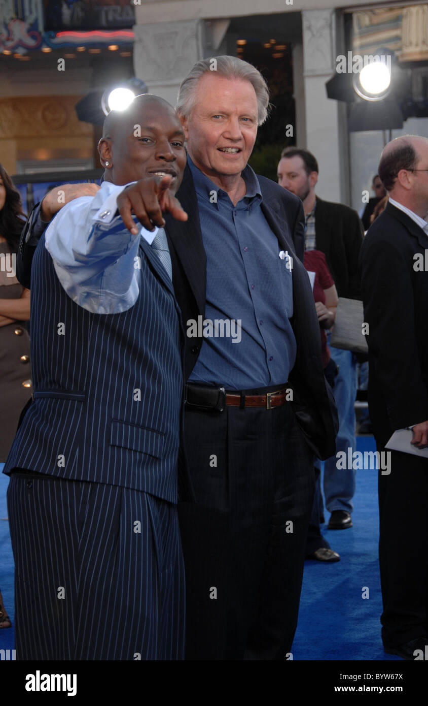 Tyrese and Jon Voight Premiere of 'Transformers' held at the Mann