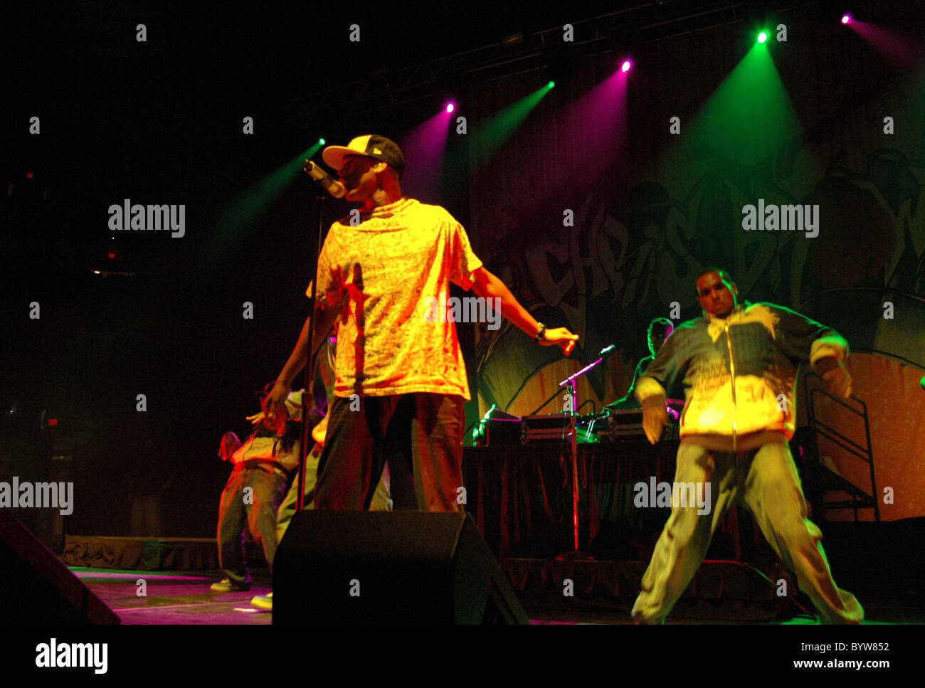 Chris Brown performing live in concert at the Save Mart Center Fresno, California - 12.07.07 Stock Photo