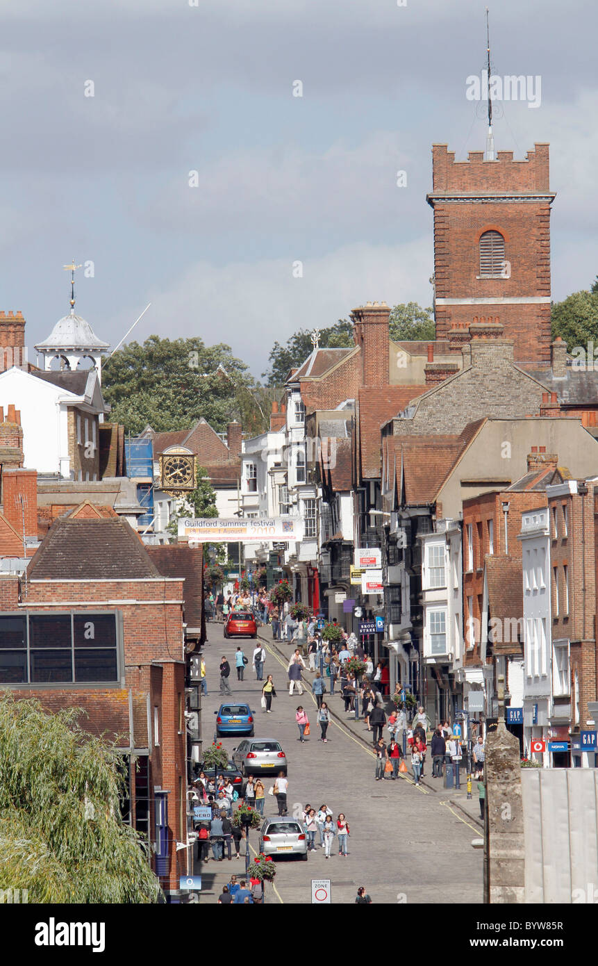 Guildford high street surrey england hires stock photography and