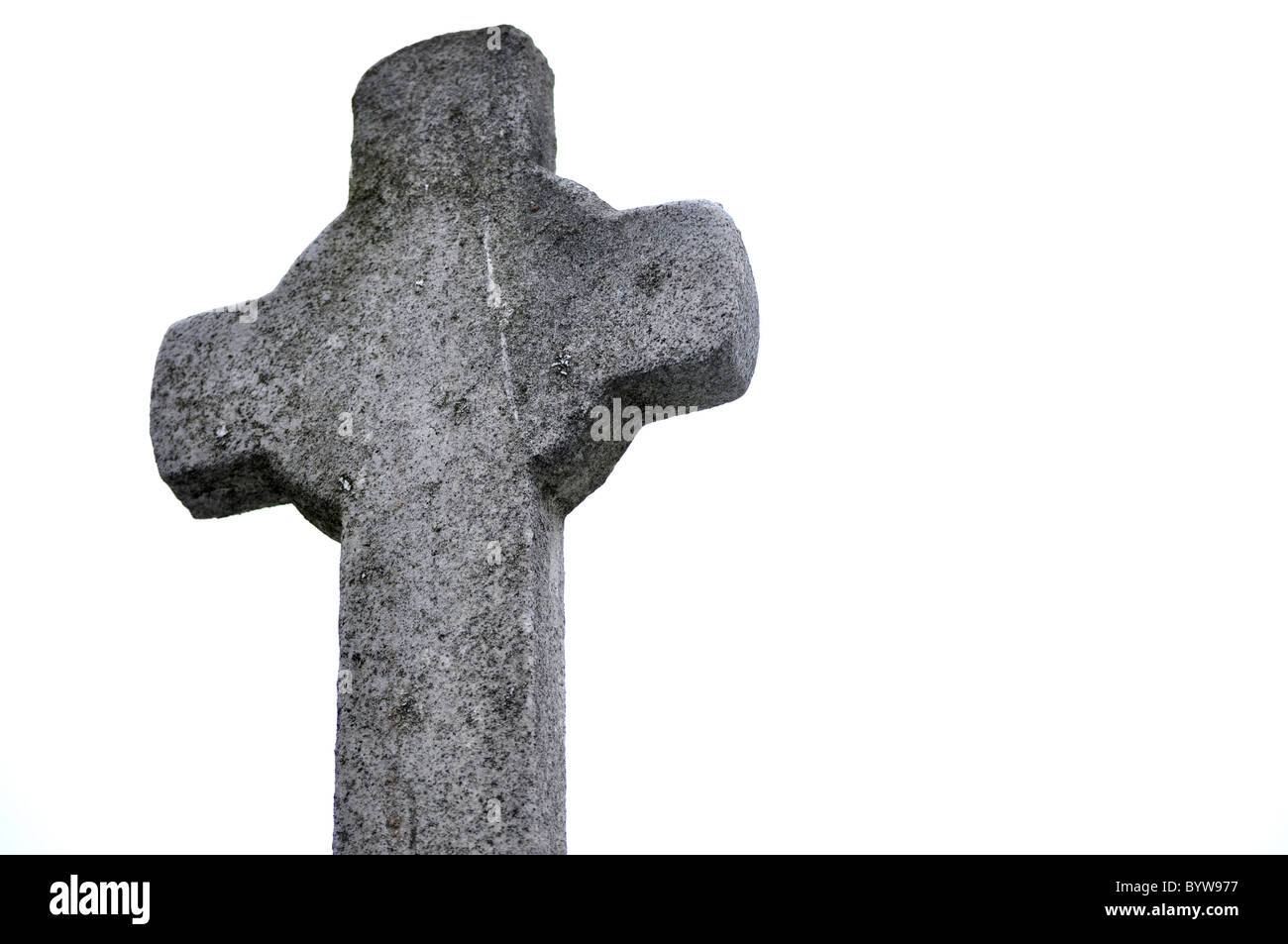 A cross in cemetery Stock Photo