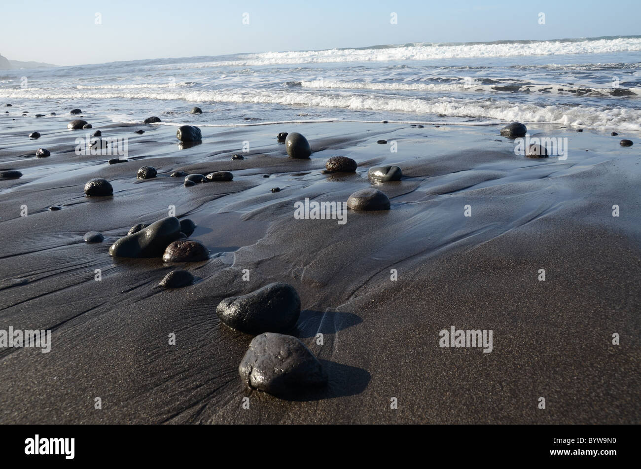 black sand beach Teneriffa, Canary Islands Stock Photo Alamy