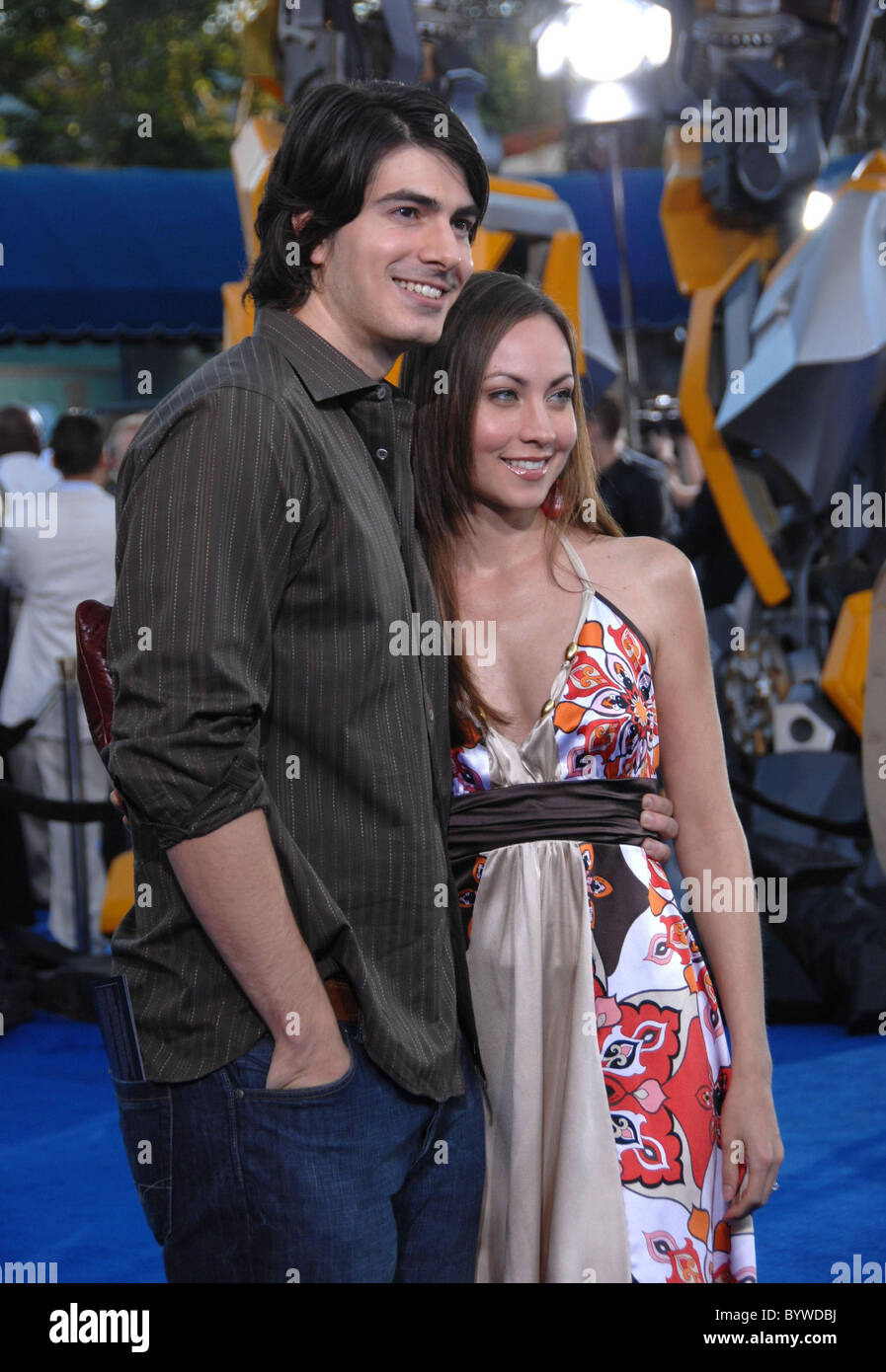 Brandon Routh and Courtney Ford Los Angeles premiere of 'Transformers