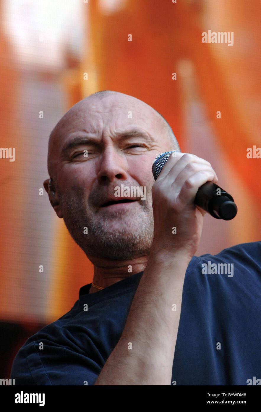 Phil Collins of Genesis Live Earth London concert at Wembley Stadium London, England - 07.07.07 : Stock Photo