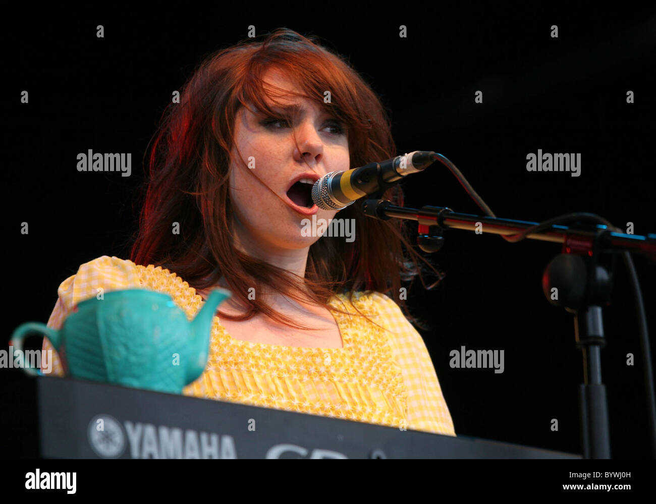 Kate Nash performing live at Ben & Jerry's Sundae Festival 2007 held at Clapham Common London, England - 28.07.07 Stock Photo