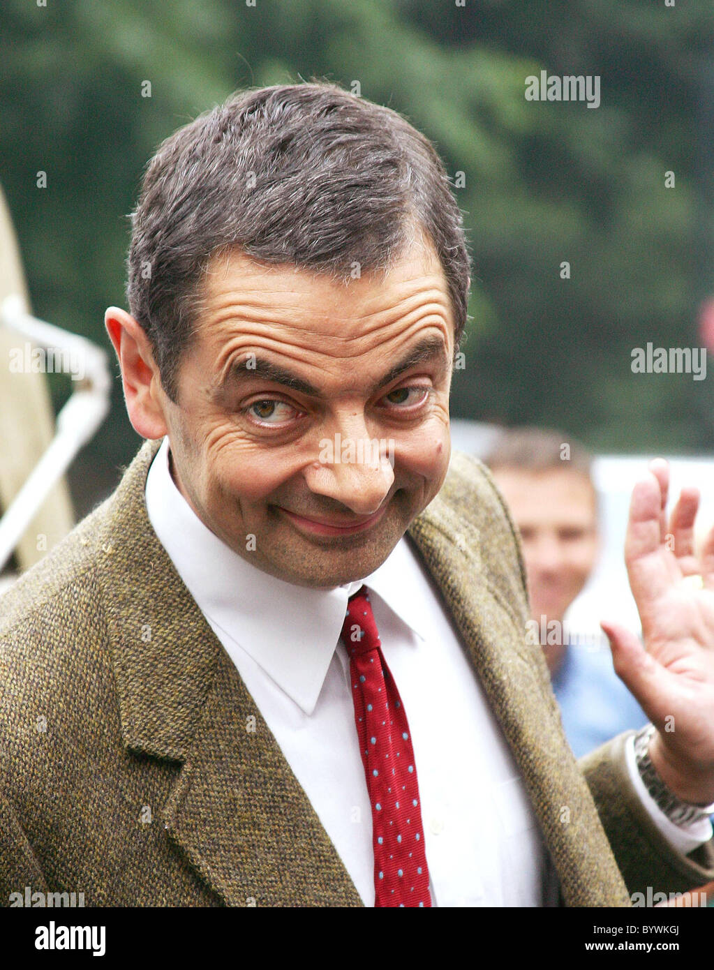 Rowan Atkinson aka Mr. Bean promotes his new movie ' Mr. Bean's Holiday ' New York City, USA - 19.07.07 Stock Photo