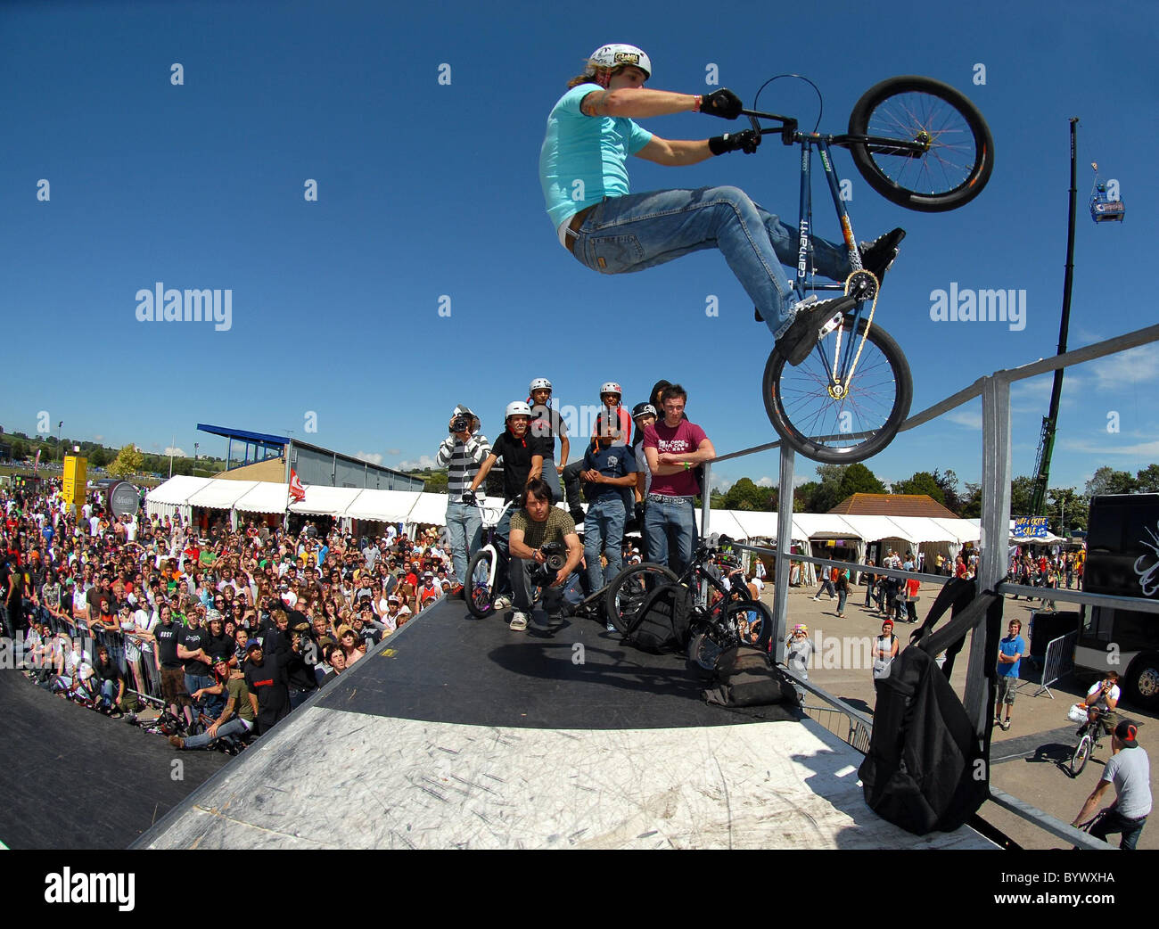 BMX National Action Sports Show, a 3 days sports and music summer camp  event. Featuring the cream of European and International Stock Photo - Alamy