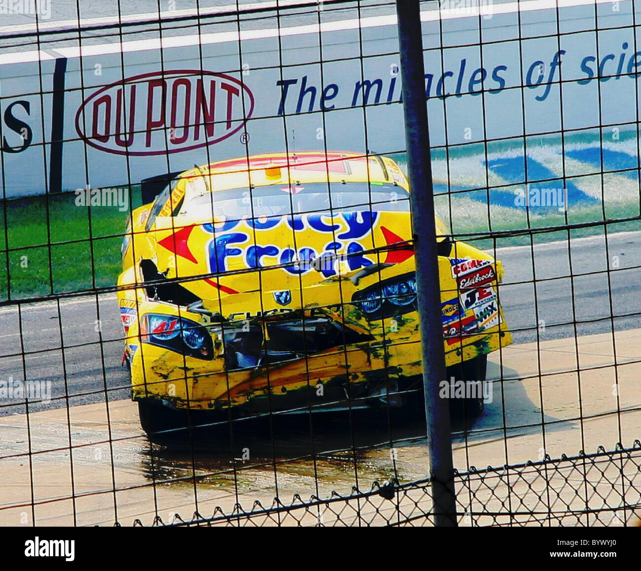 Busch Race car crash (The Monster Mile) Drivers Brad Coleman 18, Regan