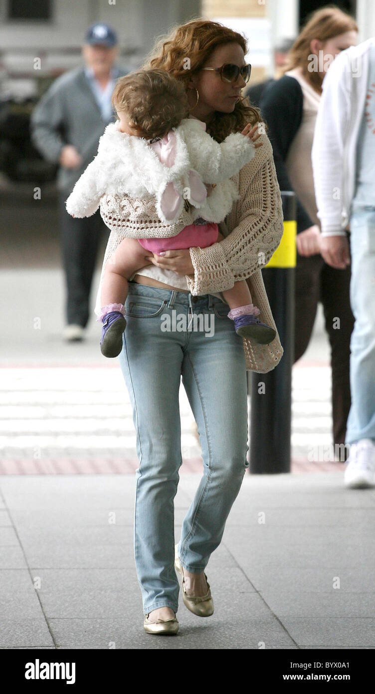 Geri Halliwell and daughter Bluebell Madonna arrive at Brent Cross