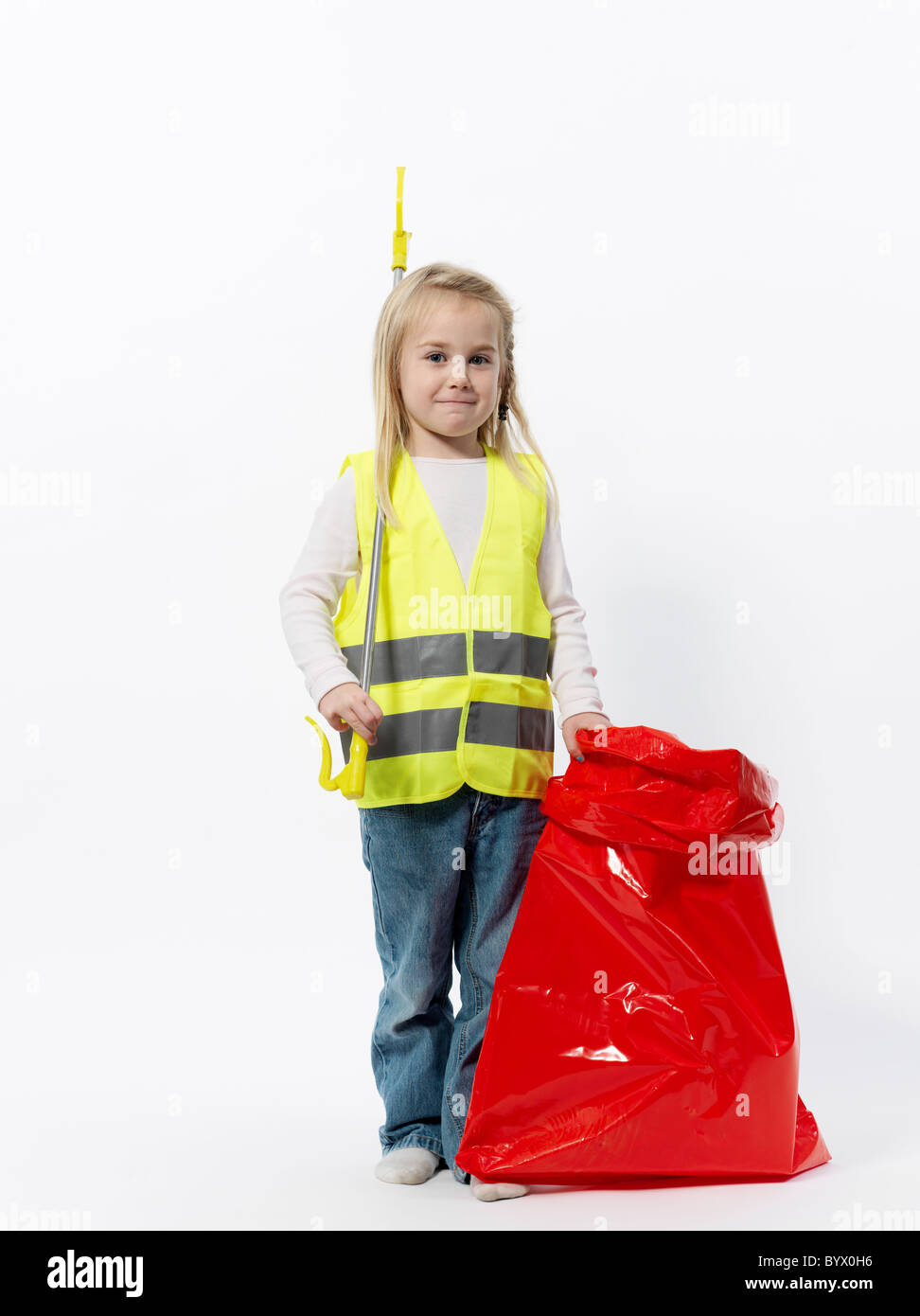 Girl with cleaning gear Stock Photo Alamy