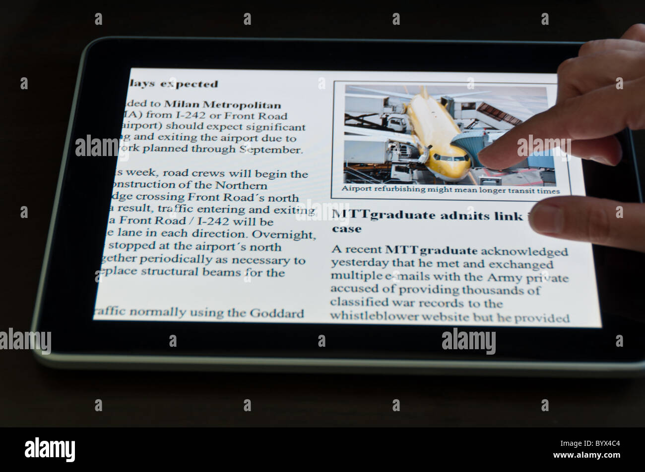 Laptop screen displaying press hi-res stock photography and images - Alamy