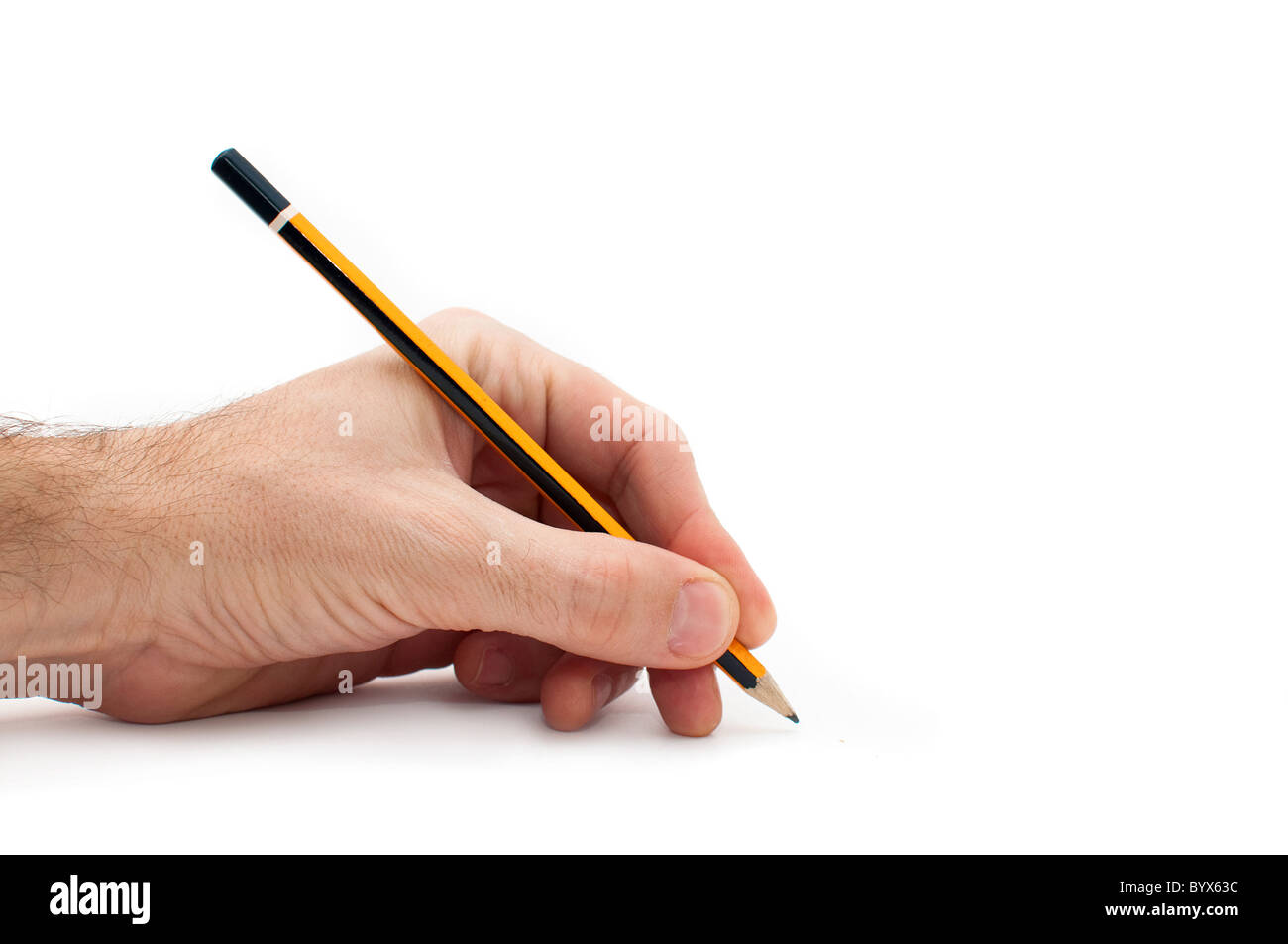 Hand writing with pencil Stock Photo - Alamy