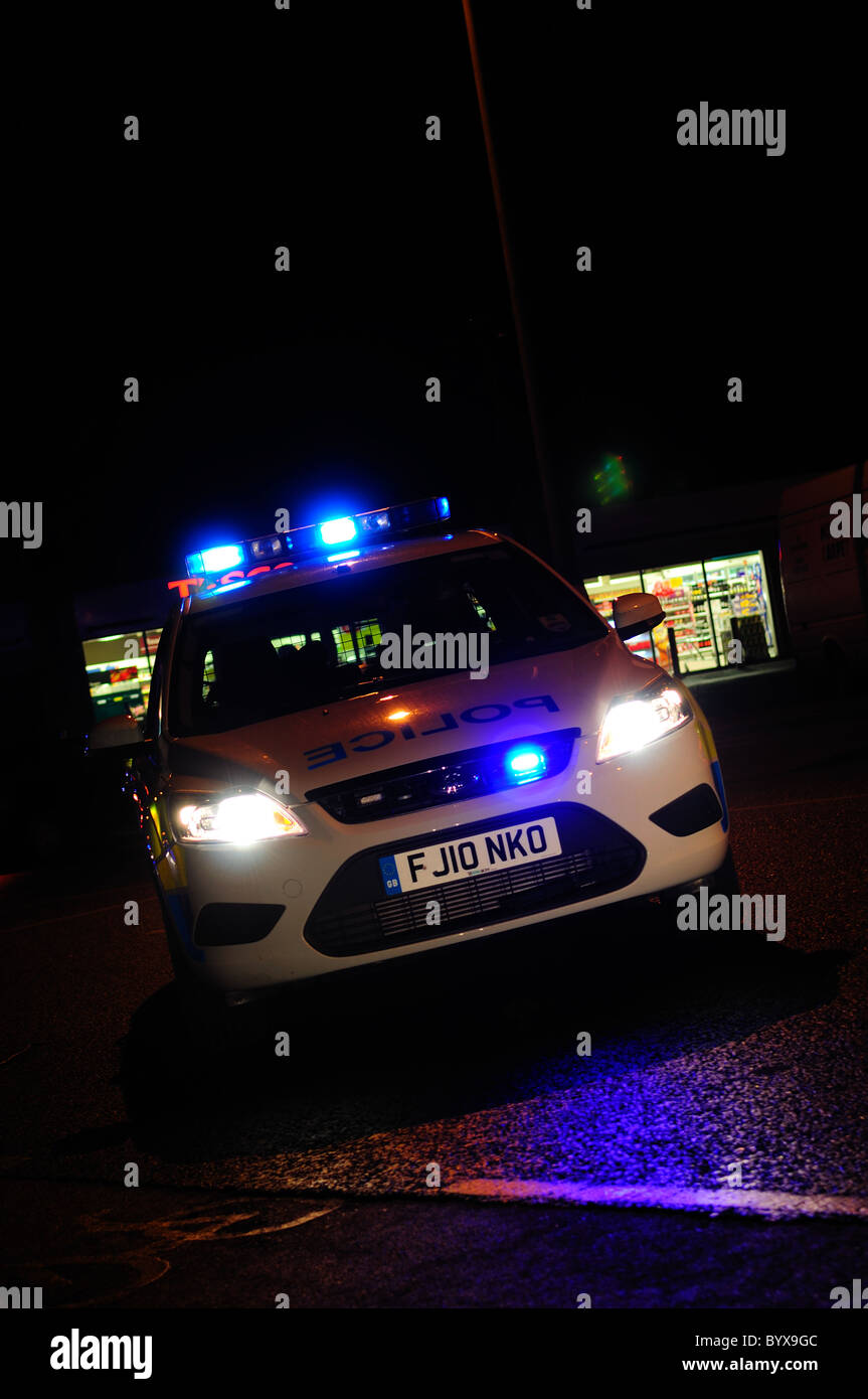 British Police Car . Stock Photo