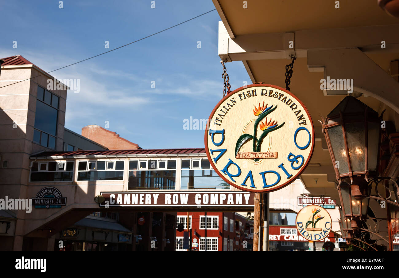 Paradiso Restaurant Cannery Row, Monterey, California Stock Photo Alamy