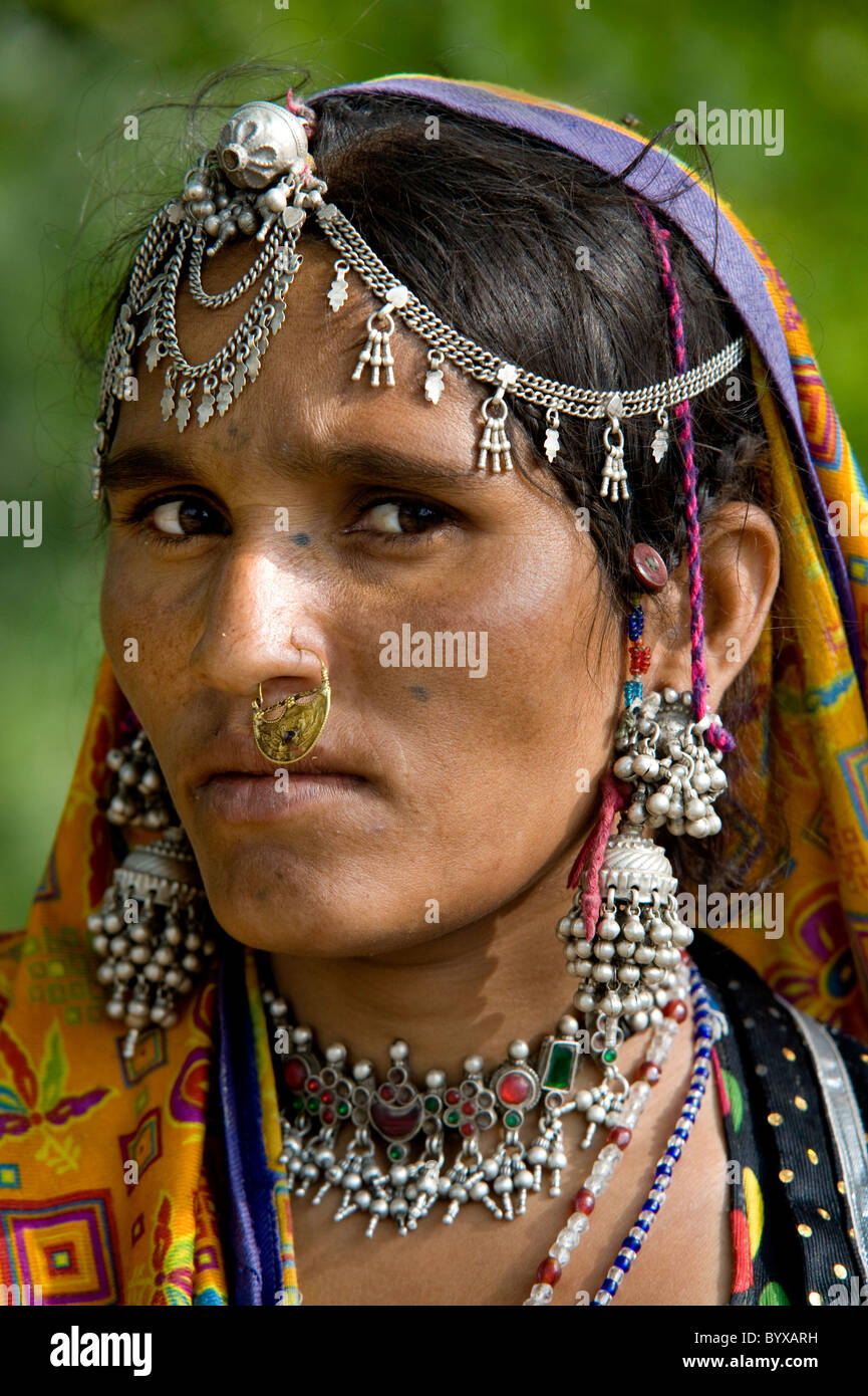 MIR nomadic tribeswoman Dasada India Stock Photo