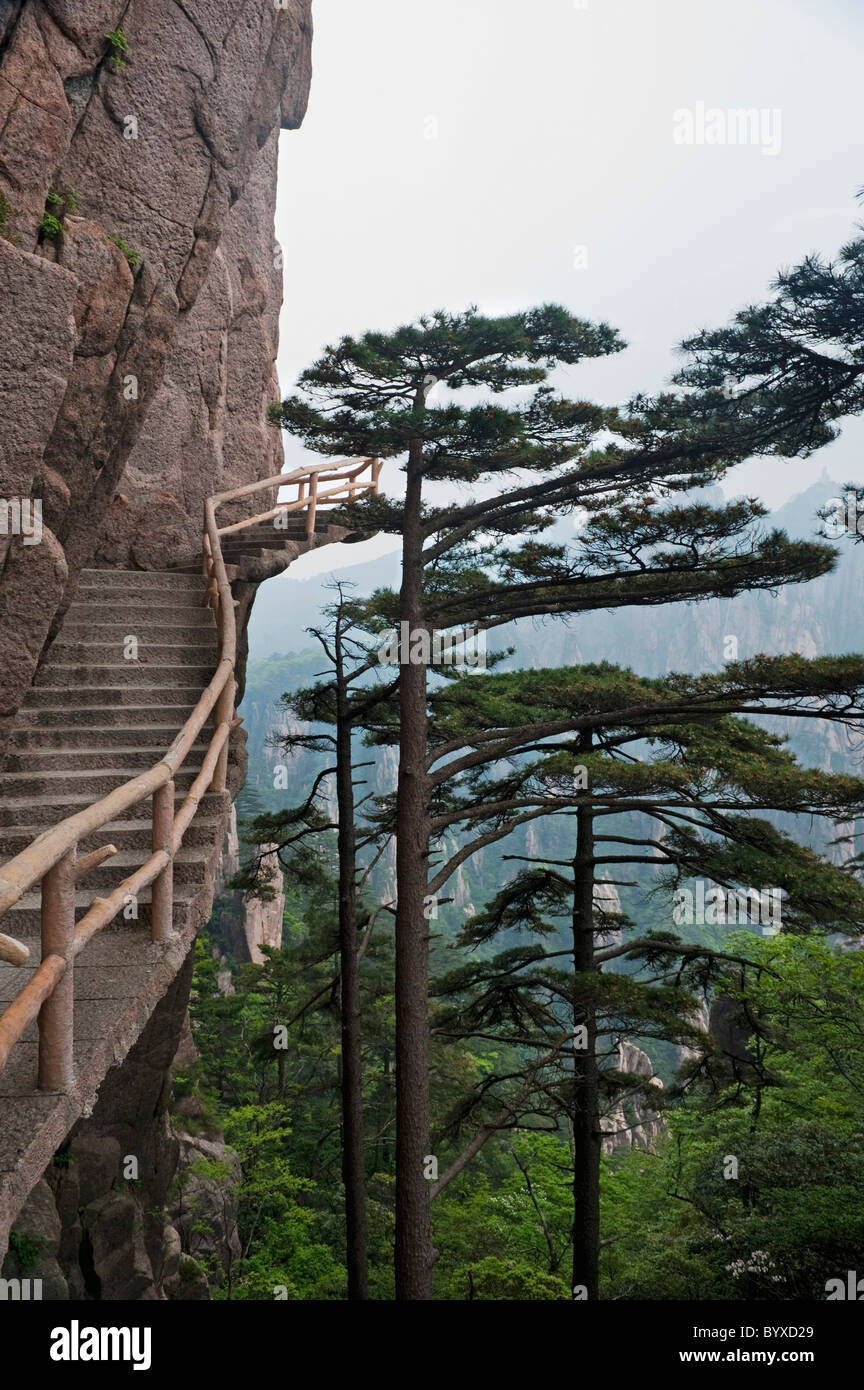 File:Steep steps downhill at Huangshan.jpg - Wikipedia