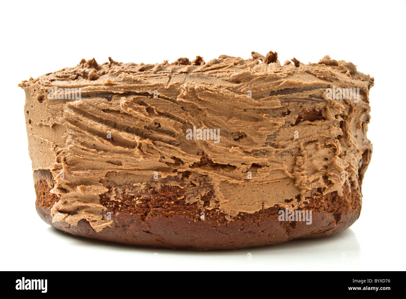 Reduced Fat chocolate Cake made with mayonnaise and no eggs or butter. Stock Photo