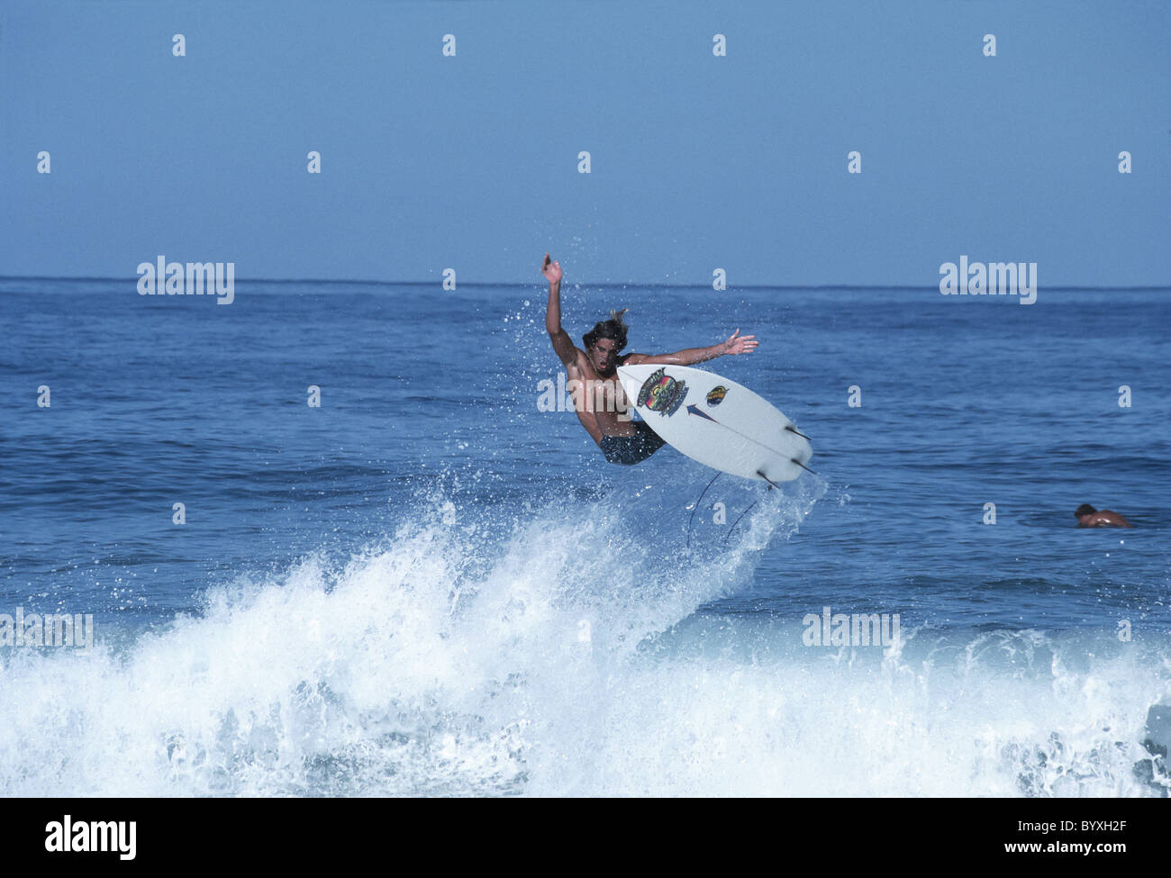 surfing the Banzai Pipeline in Hawaii Stock Photo Alamy