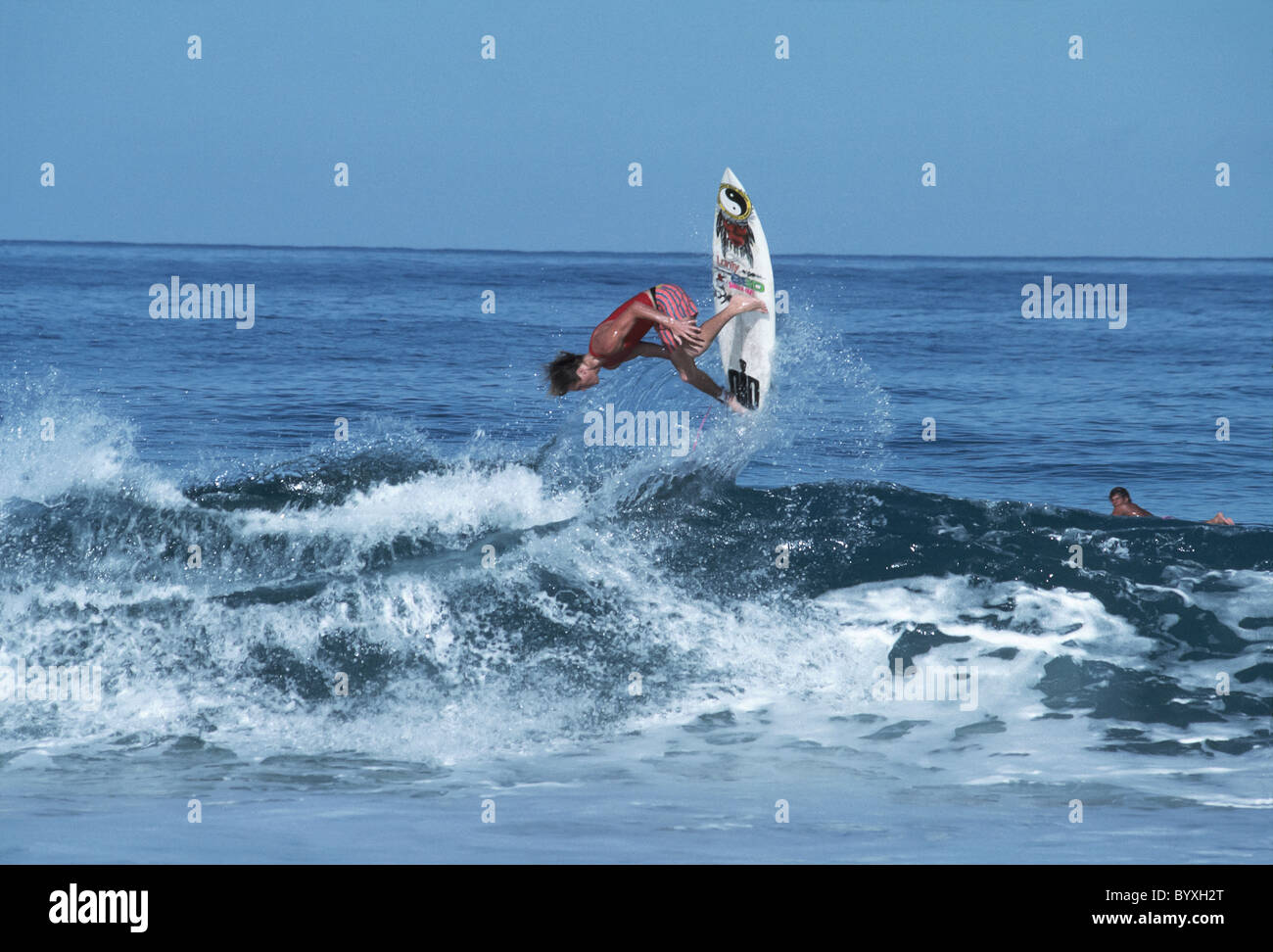surfing the Banzai Pipeline in Hawaii Stock Photo Alamy